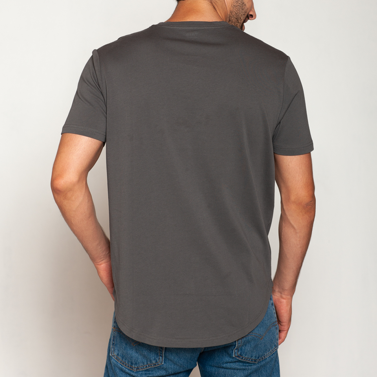 POLERA ALGODÓN REGULAR FIT GRIS TAIS - 3