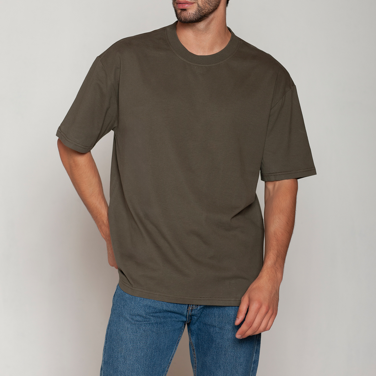 POLERA ALGODÓN OVERSIZE VERDE TAIS - 1