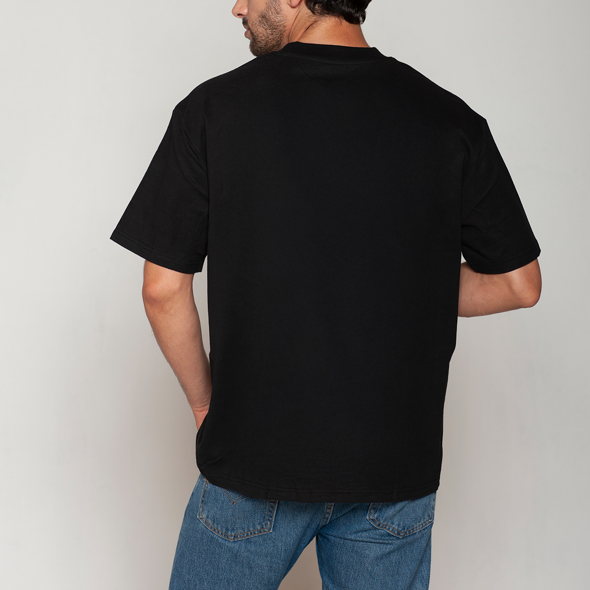POLERA ALGODÓN OVERSIZE EN COLOR NEGRO TAIS - 2