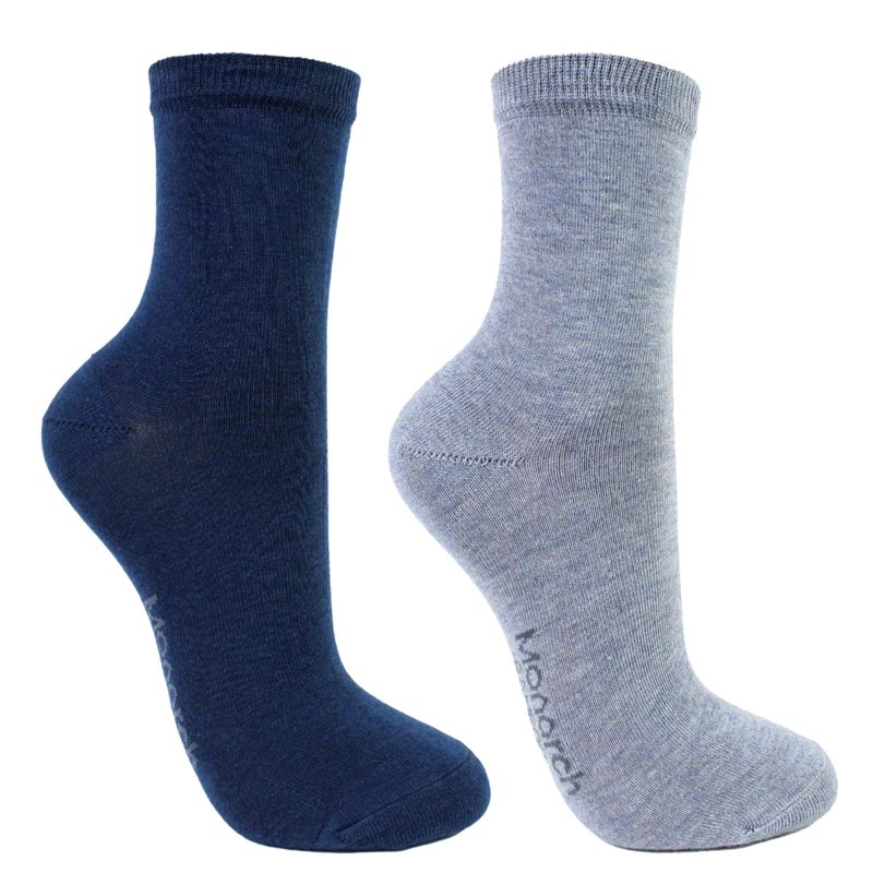 2 PARES CALCETIN BAMBOO BASIC LISO MUJER MONARCH - 1