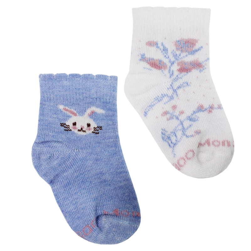 4 PARES CALCETIN BAMBOO RECIE N NACIDO ROSAS MONARCH - 2