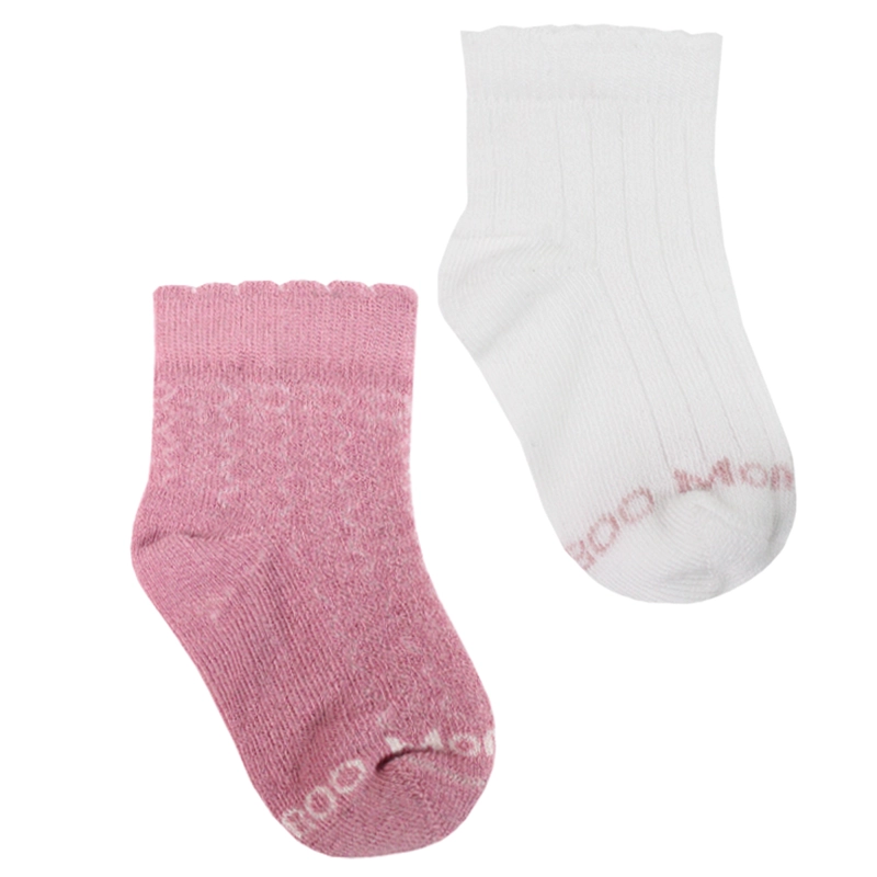 4 PARES CALCETIN BAMBOO RECIE N NACIDO ROSAS MONARCH - 3