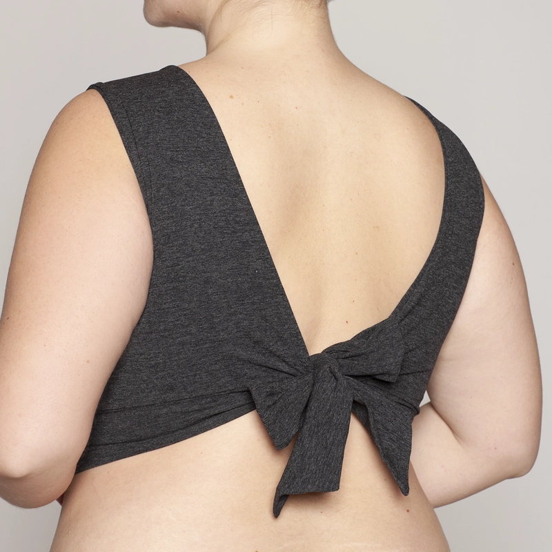POLERA CROP MELANGE AMARRAS LASST - 4