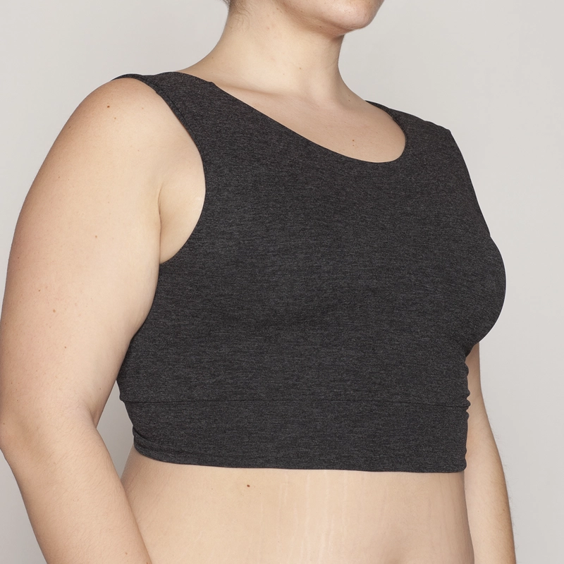 POLERA CROP MELANGE AMARRAS LASST - 6