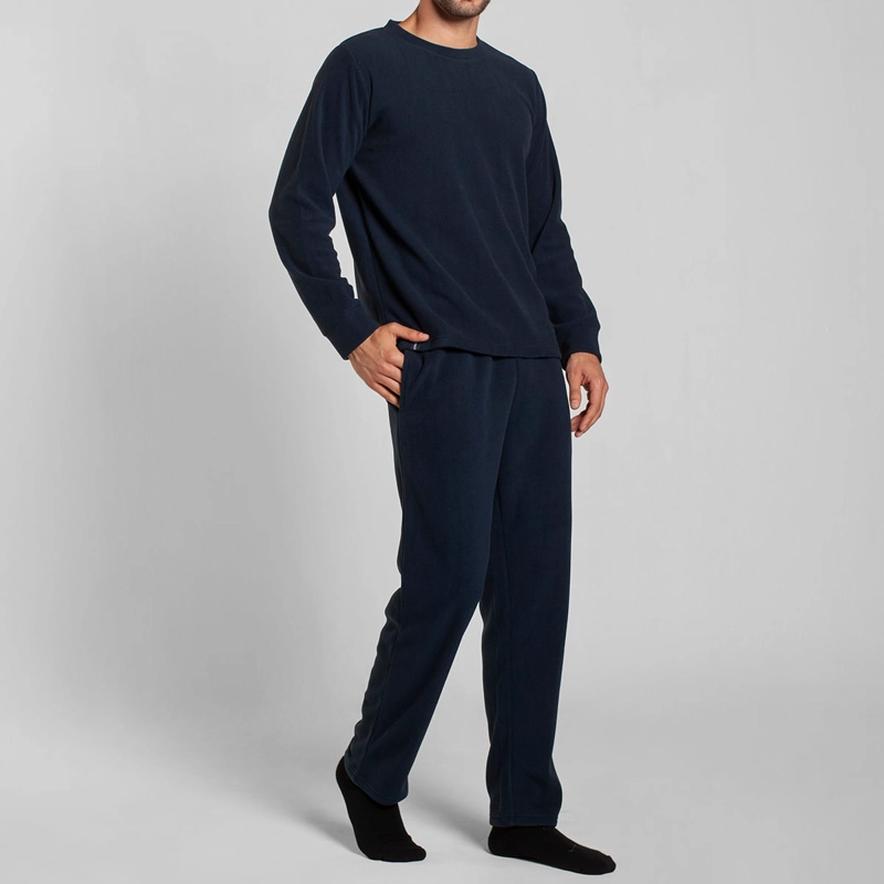 PIJAMA POLAR MANGA LARGA PANTALON LISO HOMBRE MONARCH - 3