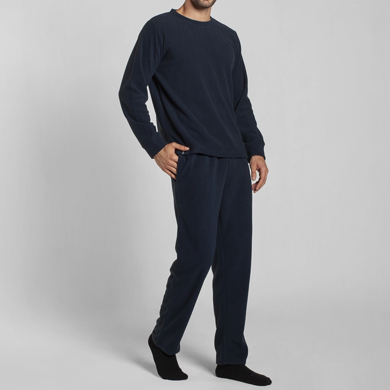 PIJAMA POLAR MANGA LARGA PANTALON LISO HOMBRE MONARCH - 4