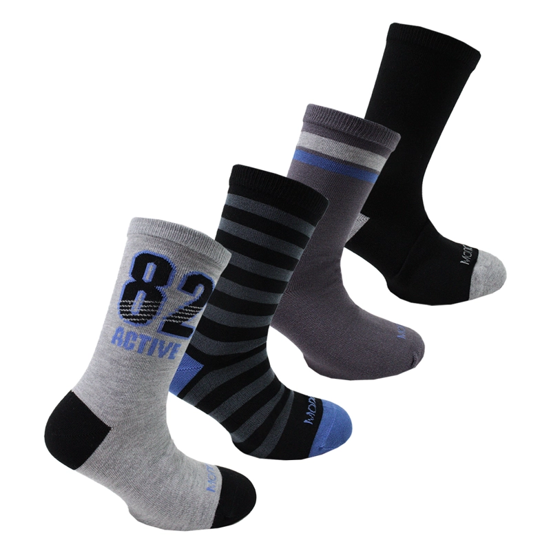 4 PARES CALCETIN BAMBOO KIDS 82 LARGO 3/4 MONARCH - 1