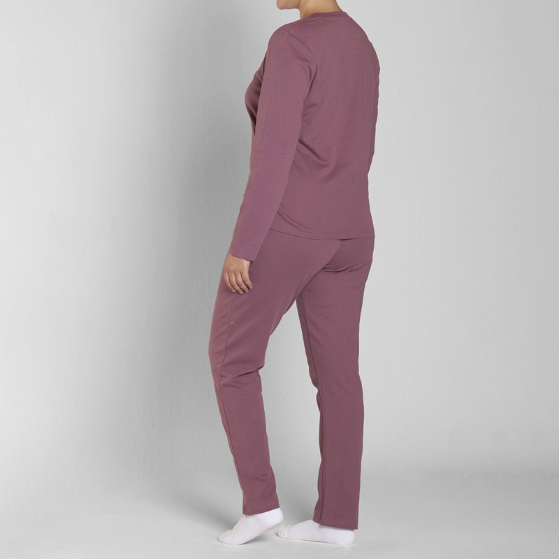 PIJAMA ALGODON ESTAMPADO PANTALON LISO MUJER MONARCH - 3