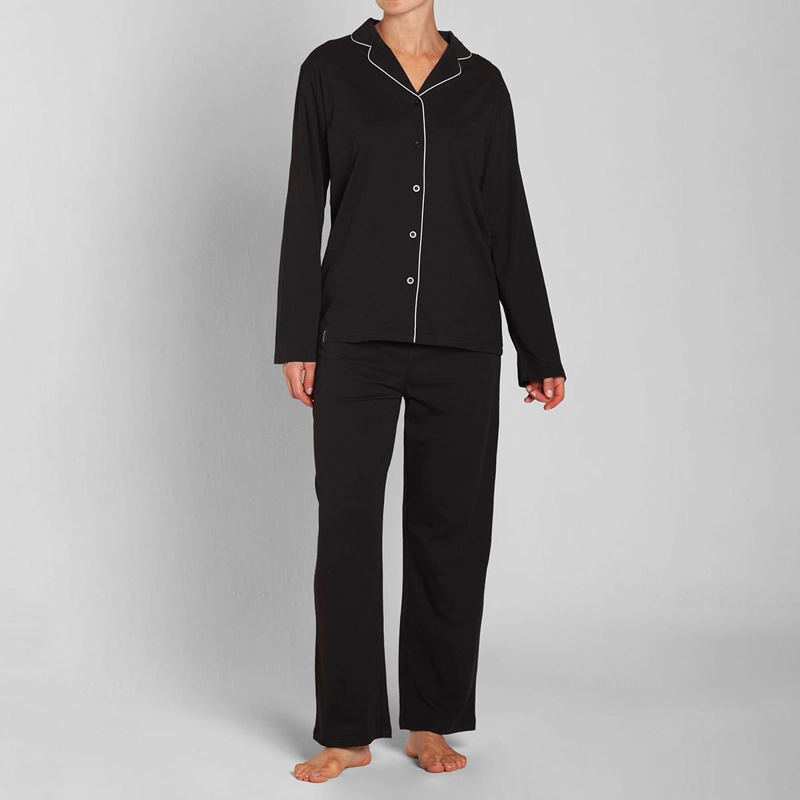 PIJAMA ALGODON ABOTONADO PANTALON LISO MUJER MONARCH - 1