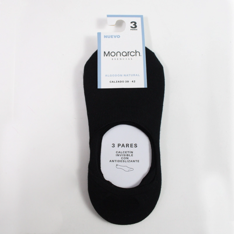 3 PARES CALCETIN INVISIBLE ALGODON MONARCH - 3