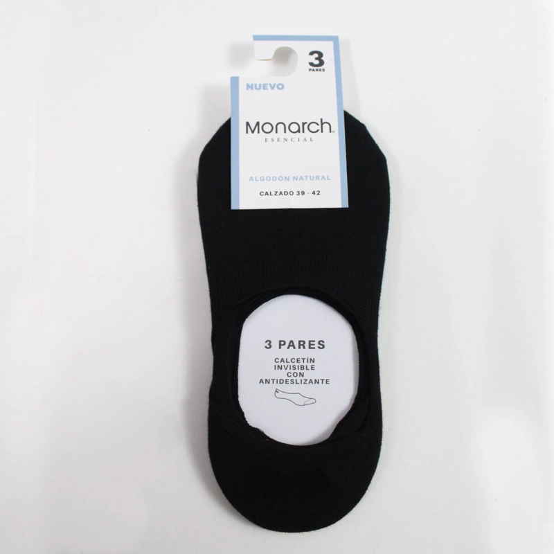 3 PARES CALCETIN INVISIBLE ALGODON MONARCH - 3