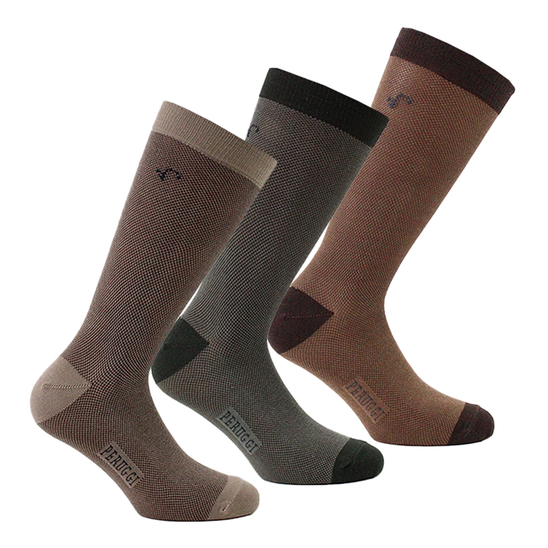 3 PARES CALCETIN BAMBOO PUNTOS LARGO AMERICANO PERUGGI - 1