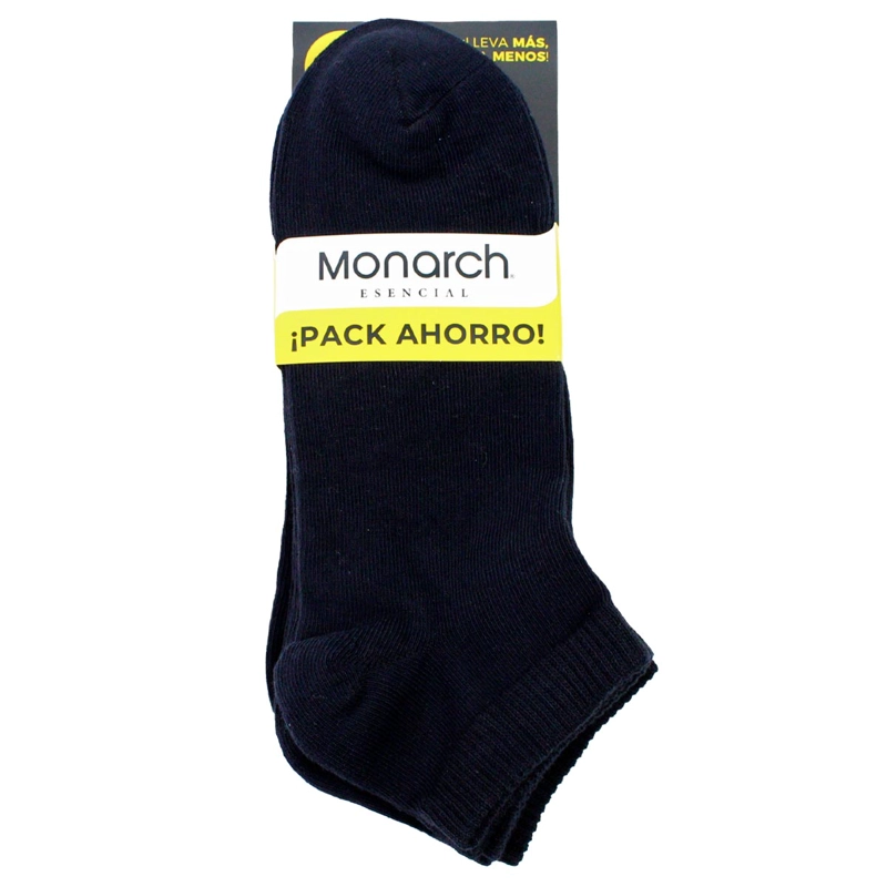 4 PARES CALCETIN ALGODON LISO LARGO 0/4 MONARCH - 3