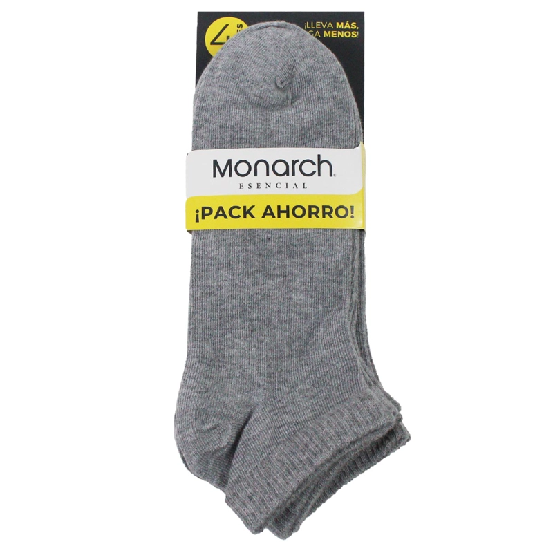4 PARES CALCETIN ALGODON LISO LARGO 0/4 MONARCH - 4