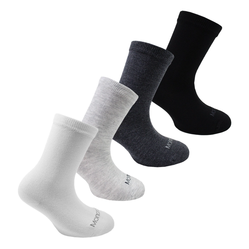 4 PARES CALCETIN BAMBOO PUÑO SUAVE KIDS LARGO 2/4 MONARCH - 1