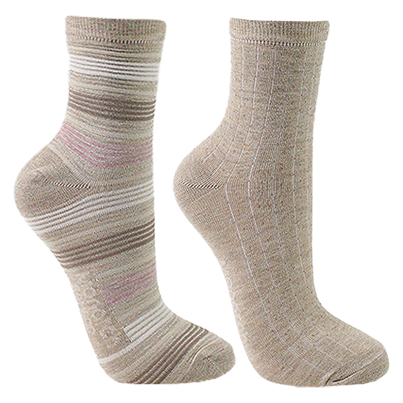 2 PARES CALCETIN BAMBOO ENRREDADERA LARGO 3/4 MONARCH - 1