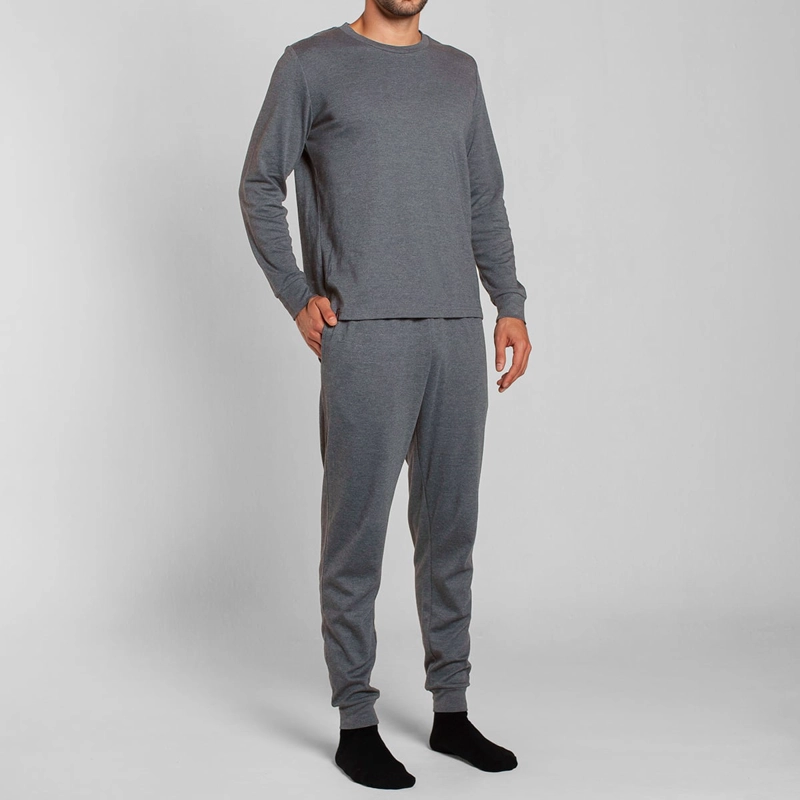 PIJAMA ALGODON MANGA LARGA PANTALON LISO HOMBRE MONARCH - 1
