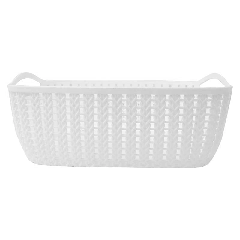 CANASTO ORGANIZADOR PLASTICO BLANCO - 1