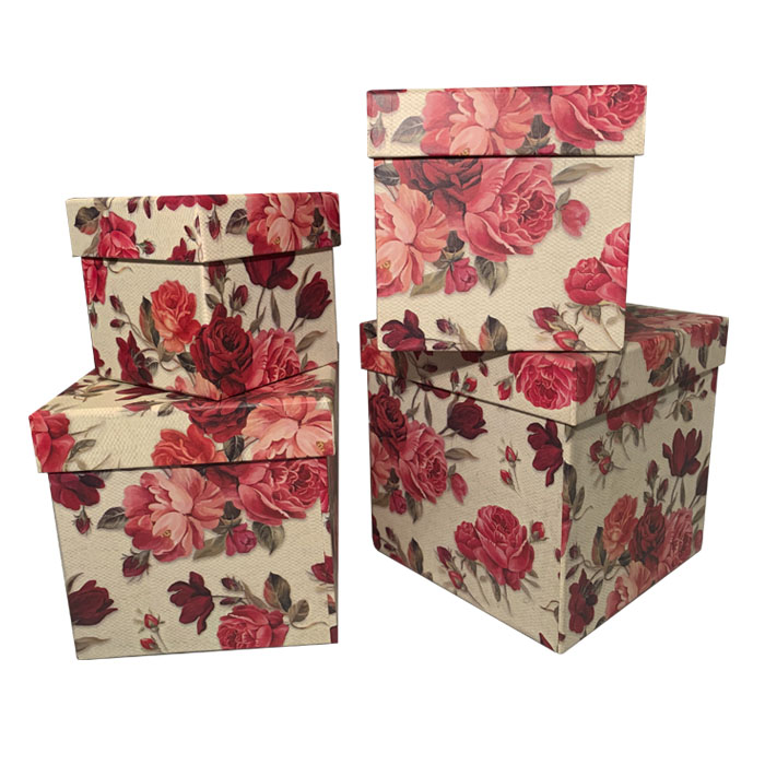 CAJA FLORES SET DE 4 BRIC - 1