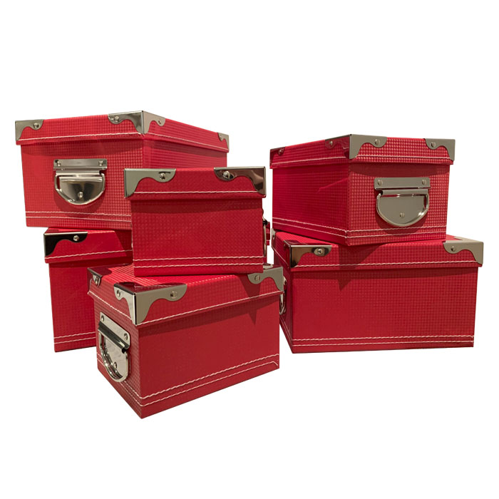 CAJAS SET DE 6 ROJAS BRIC - 1