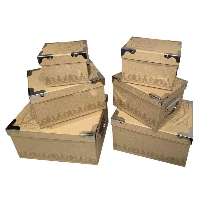 CAJAS SET DE 6 BEIGE BRIC