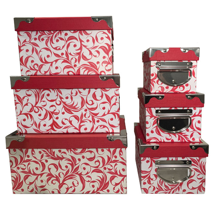 CAJAS SET DE 6 BEIGE BRIC - 2