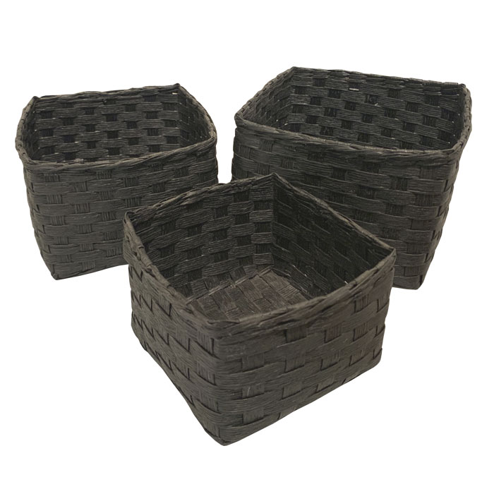 CESTAS NEGRAS SET DE 3 BRIC - 1