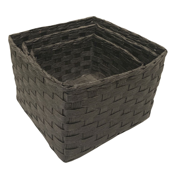 CESTAS NEGRAS SET DE 3 BRIC - 2