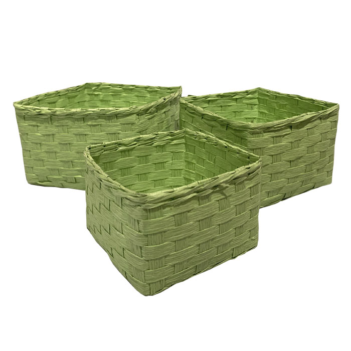 CESTAS VERDES SET DE 3 BRIC - 1