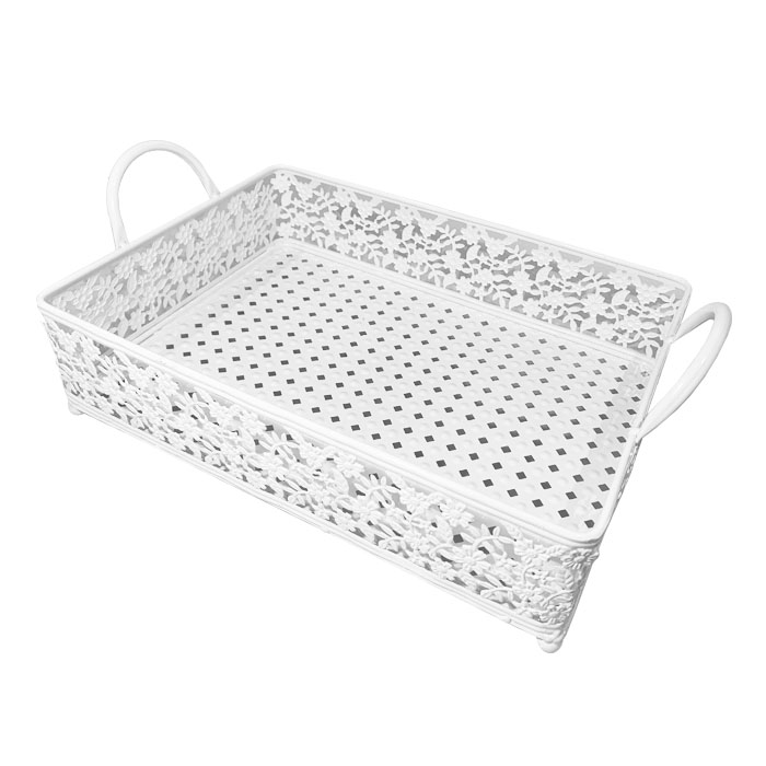 BANDEJA METAL BLANCA BRIC - 1