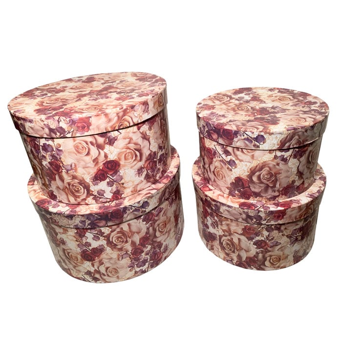 CAJAS DISEÑO FLORES SET 4 BRIC - 1