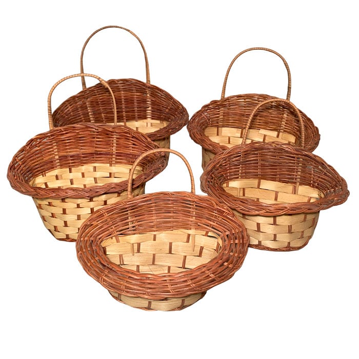 CANASTOS COLGANTES MIMBRE SET BRIC - 1