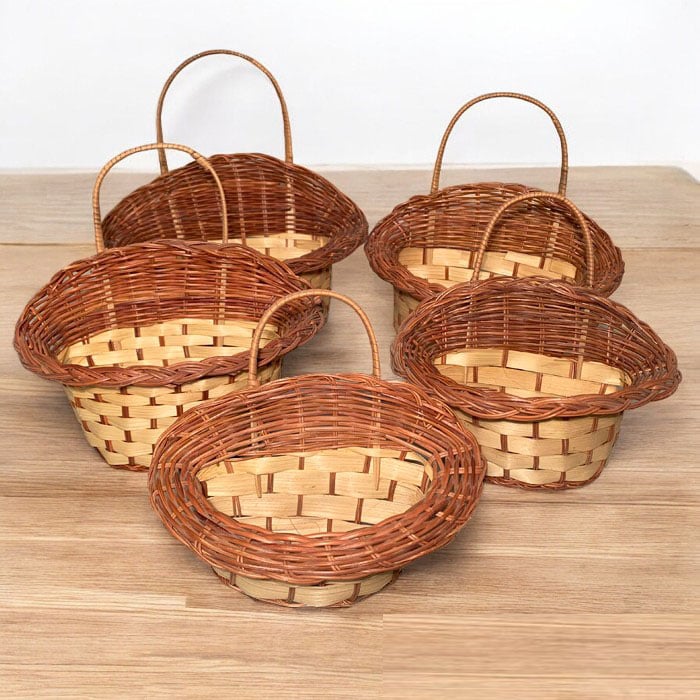CANASTOS COLGANTES MIMBRE SET BRIC - 2