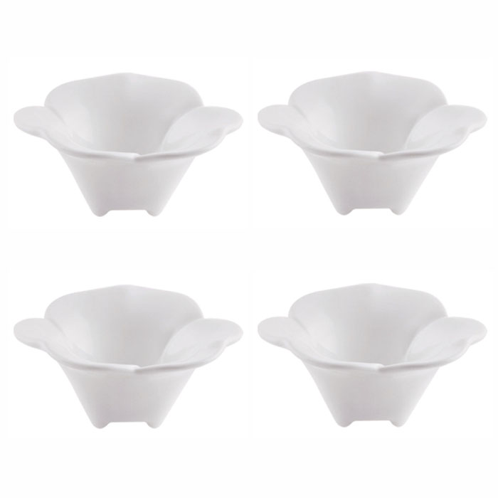 SET DE 4 PLATOS DISEÑO FLOR BRIC - 1