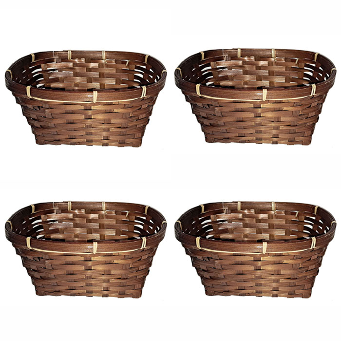 SET DE 4 CESTAS DE MIMBRE 29X22X15 BRIC - 1