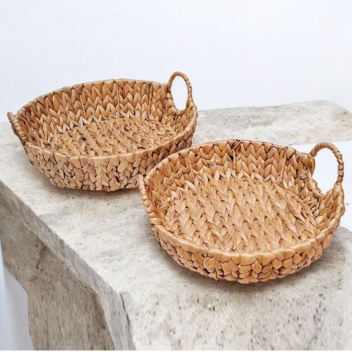 CESTA O BANDEJA REDONDA SET DE 2 BRIC - 2