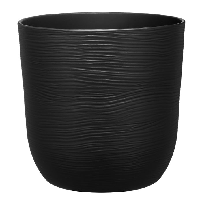 MACETERO REDONDO NEGRO BRIC - 1