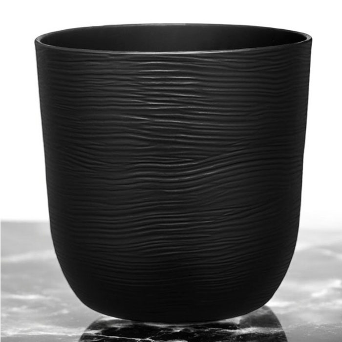 MACETERO REDONDO NEGRO BRIC - 2