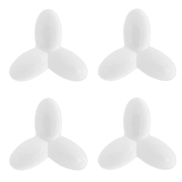 PACK 4 PLATO BOWL DECORATIVO DISEÑO FLOR BRIC - 1