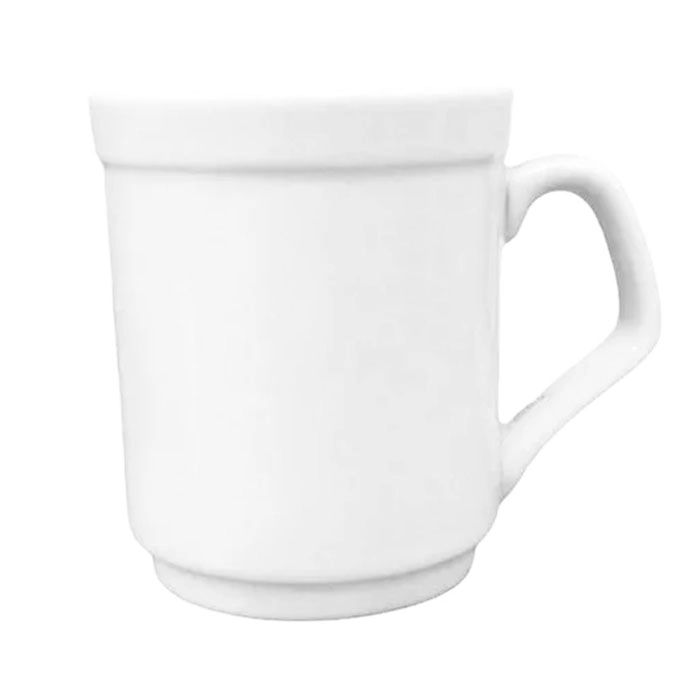 SET DE 6 TAZAS DE CAFE DE PORCELANA BLANCOS - 1