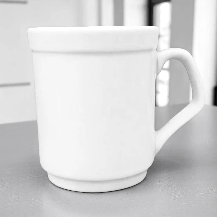 SET DE 6 TAZAS DE CAFE DE PORCELANA BLANCOS - 2