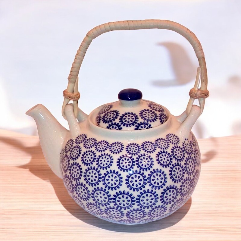 TETERA DE PORCELANA AZUL BRIC - 2
