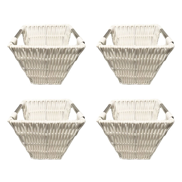 CANASTOS DE PLASTICO TIPO RATAN BRIC - 1