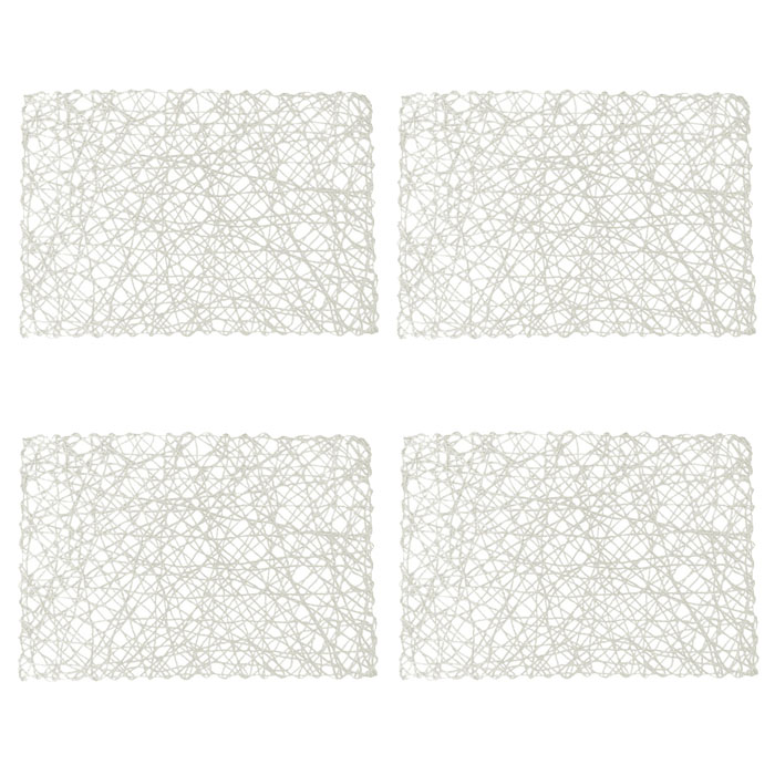 PACK DE 4 INDIVIDUALES EN COLOR BLANCOS BRIC - 1
