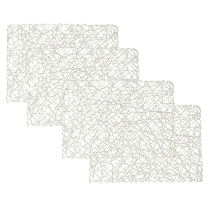PACK DE 4 INDIVIDUALES EN COLOR BLANCOS BRIC - 2