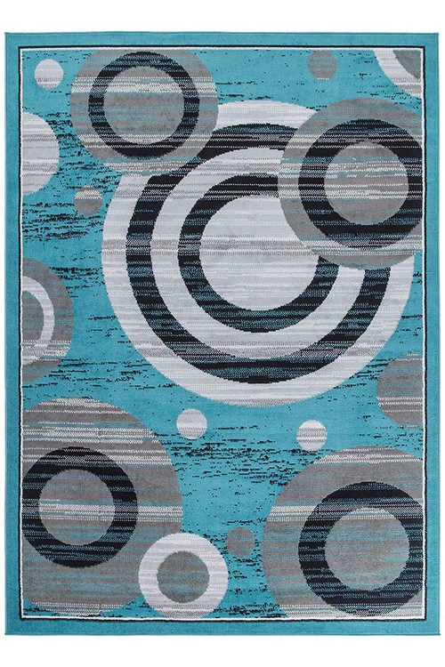 ALFOMBRA MODALFO KASHAN KING CONTEMPORÁNEA MODERNA 501 AZUL 200 X 290 CM - 1