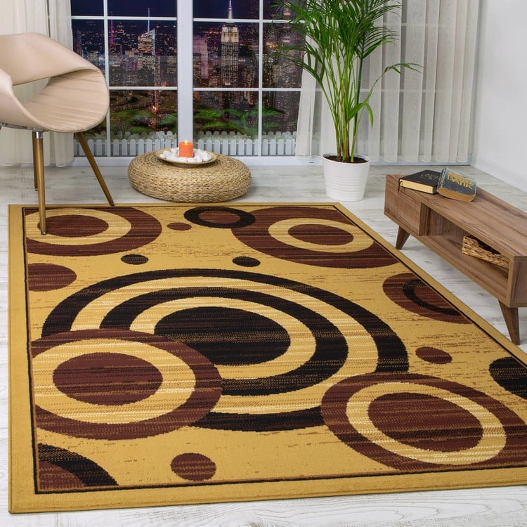 ALFOMBRA MODALFO KASHAN KING CONTEMPORÁNEA MODERNA 501 BEIGE 245 X 305 CM - 4