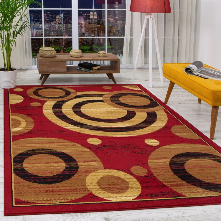 ALFOMBRA MODALFO KASHAN KING CONTEMPORÁNEA MODERNA 501 ROJA 245 X 305 CM - 4