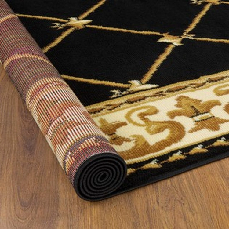 ALFOMBRA MODALFO KASHAN KING CONTEMPORÁNEA MODERNA 503 NEGRA 245 X 305 CM - 2