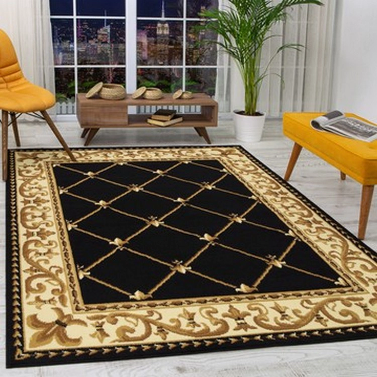 ALFOMBRA MODALFO KASHAN KING CONTEMPORÁNEA MODERNA 503 NEGRA 245 X 305 CM - 4